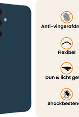 Nomfy Nomfy Samsung Galaxy A26 Hoesje Siliconen Met Screenprotector - Donkerblauw