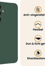 Nomfy Nomfy Samsung Galaxy A26 Hoesje Siliconen Met Screenprotector - Donkergroen