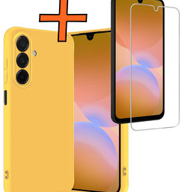 Nomfy Nomfy Samsung Galaxy A26 Hoesje Siliconen Met Screenprotector - Geel