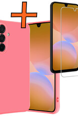 Nomfy Nomfy Samsung Galaxy A26 Hoesje Siliconen Met Screenprotector - Lichtroze