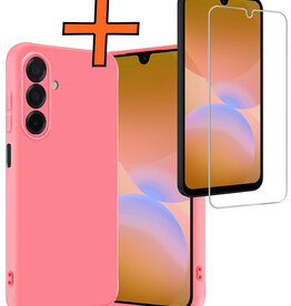 Nomfy Nomfy Samsung Galaxy A26 Hoesje Siliconen Met Screenprotector - Lichtroze