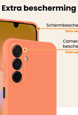 Nomfy Nomfy Samsung Galaxy A26 Hoesje Siliconen Met Screenprotector - Perzik