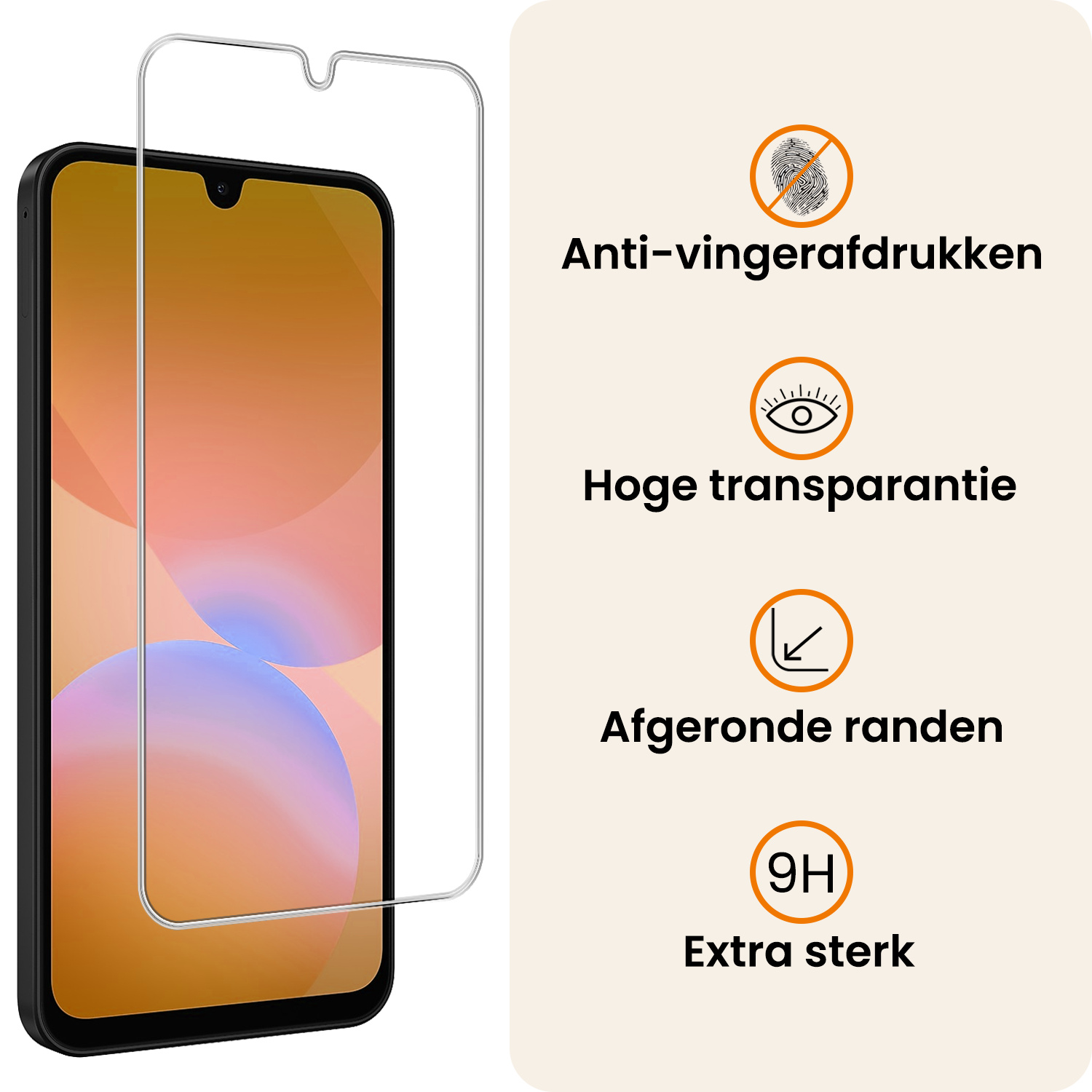 Nomfy Nomfy Samsung Galaxy A26 Hoesje Siliconen Met Screenprotector - Perzik
