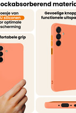 Nomfy Nomfy Samsung Galaxy A26 Hoesje Siliconen Met Screenprotector - Perzik