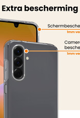 Nomfy Nomfy Samsung Galaxy A26 Hoesje Siliconen Met Screenprotector - Transparant