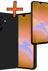 Nomfy Nomfy Samsung Galaxy A26 Hoesje Siliconen Met Screenprotector - Zwart