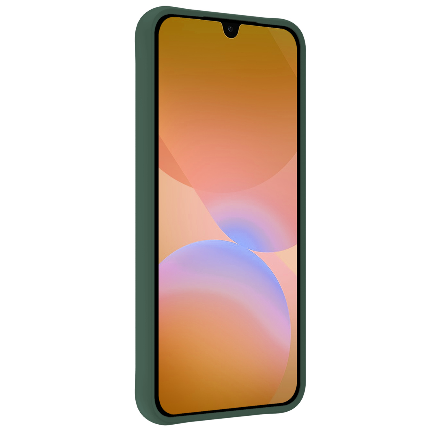 Nomfy Nomfy Samsung Galaxy A26 Hoesje Siliconen Met 2x Screenprotector - Donkergroen