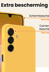 Nomfy Nomfy Samsung Galaxy A26 Hoesje Siliconen Met 2x Screenprotector - Geel