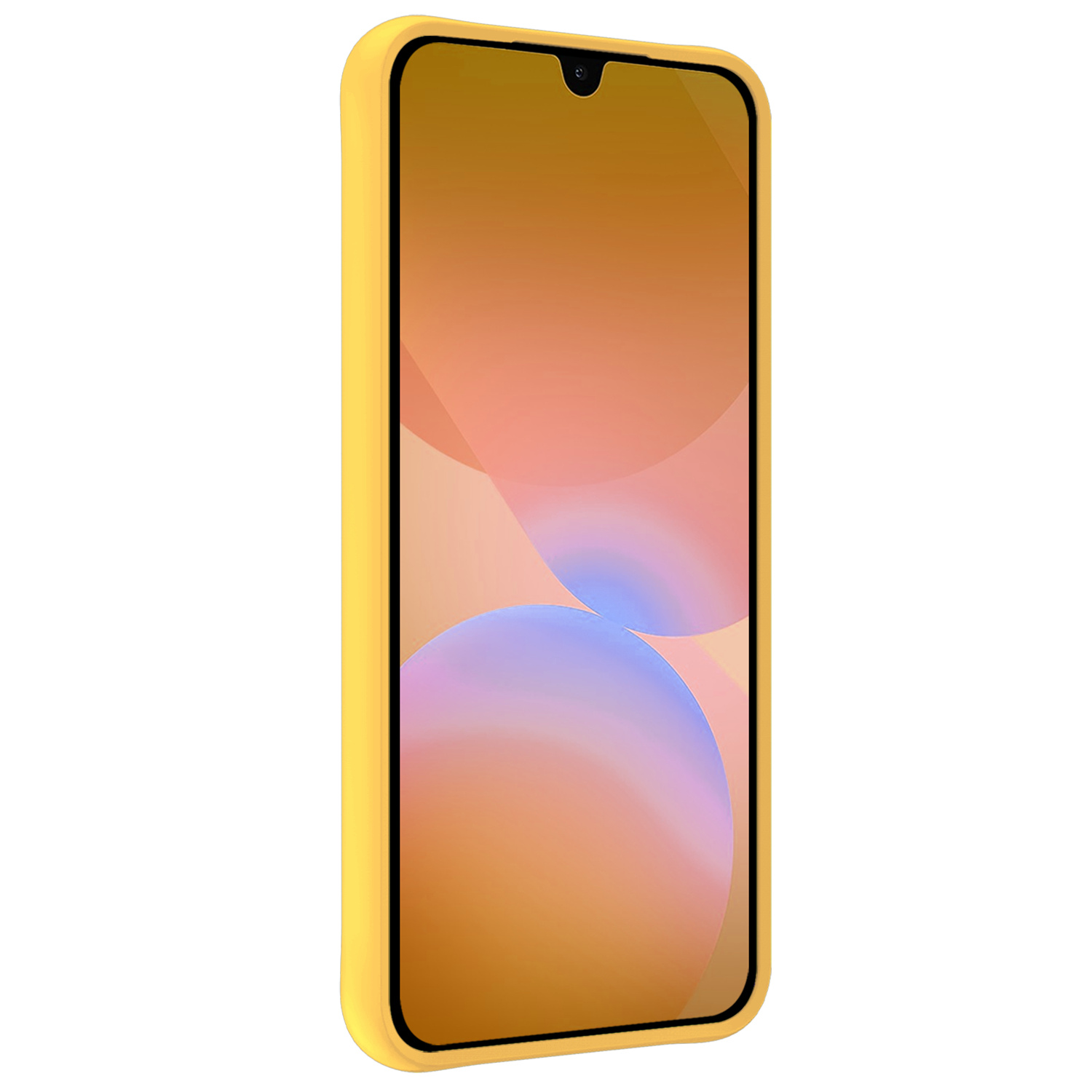 Nomfy Nomfy Samsung Galaxy A26 Hoesje Siliconen Met 2x Screenprotector - Geel