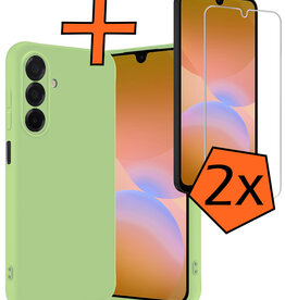 Nomfy Nomfy Samsung Galaxy A26 Hoesje Siliconen Met 2x Screenprotector - Groen