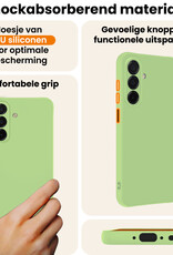 Nomfy Nomfy Samsung Galaxy A26 Hoesje Siliconen Met 2x Screenprotector - Groen