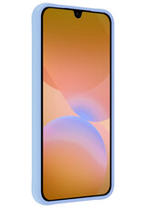 Nomfy Nomfy Samsung Galaxy A26 Hoesje Siliconen Met 2x Screenprotector - Lichtblauw