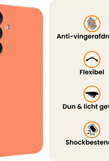 Nomfy Nomfy Samsung Galaxy A26 Hoesje Siliconen Met 2x Screenprotector - Perzik