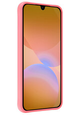 Nomfy Nomfy Samsung Galaxy A26 Hoesje Siliconen Met 2x Screenprotector - Perzik