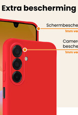 Nomfy Nomfy Samsung Galaxy A26 Hoesje Siliconen Met 2x Screenprotector - Rood