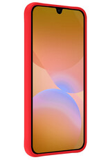 Nomfy Nomfy Samsung Galaxy A26 Hoesje Siliconen Met 2x Screenprotector - Rood