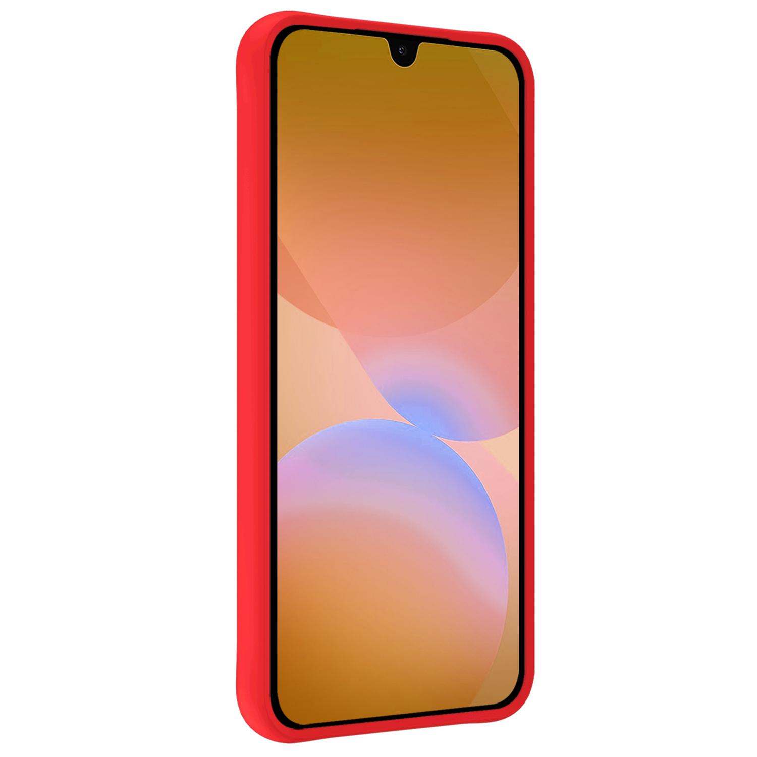 Nomfy Nomfy Samsung Galaxy A26 Hoesje Siliconen Met 2x Screenprotector - Rood