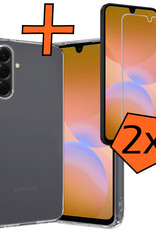 Nomfy Nomfy Samsung Galaxy A26 Hoesje Siliconen Met 2x Screenprotector - Transparant