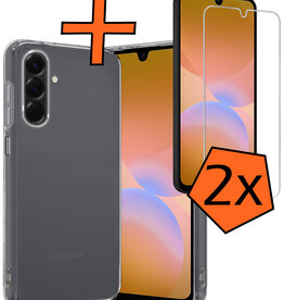 Nomfy Nomfy Samsung Galaxy A26 Hoesje Siliconen Met 2x Screenprotector - Transparant