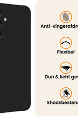 Nomfy Nomfy Samsung Galaxy A26 Hoesje Siliconen Met 2x Screenprotector - Zwart