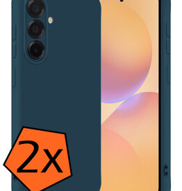 Nomfy Nomfy Samsung Galaxy A36 Hoesje Siliconen - Donkerblauw - 2 PACK