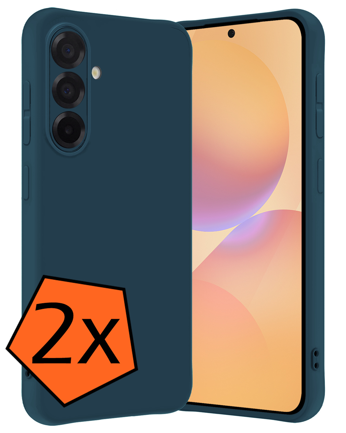 Nomfy Nomfy Samsung Galaxy A36 Hoesje Siliconen - Donkerblauw - 2 PACK