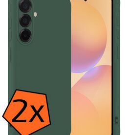 Nomfy Nomfy Samsung Galaxy A36 Hoesje Siliconen - Donkergroen - 2 PACK