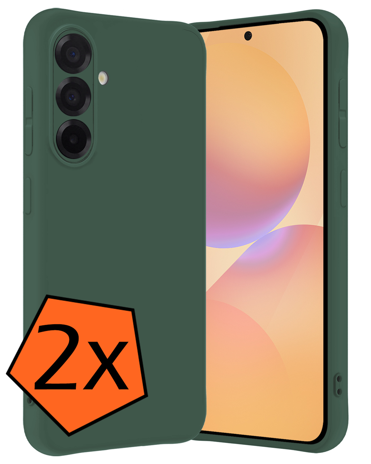 Nomfy Nomfy Samsung Galaxy A36 Hoesje Siliconen - Donkergroen - 2 PACK