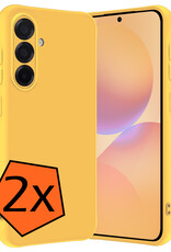 Nomfy Nomfy Samsung Galaxy A36 Hoesje Siliconen - Geel - 2 PACK