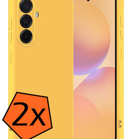 Nomfy Nomfy Samsung Galaxy A36 Hoesje Siliconen - Geel - 2 PACK