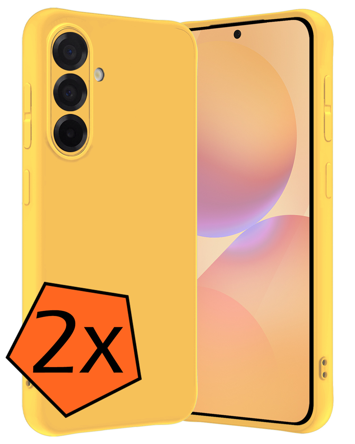 Nomfy Nomfy Samsung Galaxy A36 Hoesje Siliconen - Geel - 2 PACK