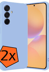 Nomfy Nomfy Samsung Galaxy A36 Hoesje Siliconen - Lichtblauw - 2 PACK