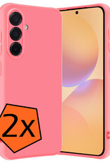 Nomfy Nomfy Samsung Galaxy A36 Hoesje Siliconen - Lichtroze - 2 PACK