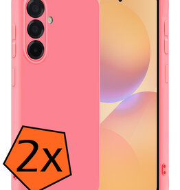 Nomfy Nomfy Samsung Galaxy A36 Hoesje Siliconen - Lichtroze - 2 PACK