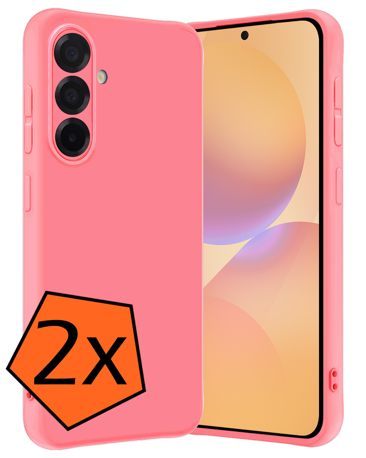 Nomfy Nomfy Samsung Galaxy A36 Hoesje Siliconen - Lichtroze - 2 PACK