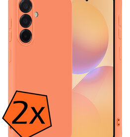 Nomfy Nomfy Samsung Galaxy A36 Hoesje Siliconen - Perzik - 2 PACK