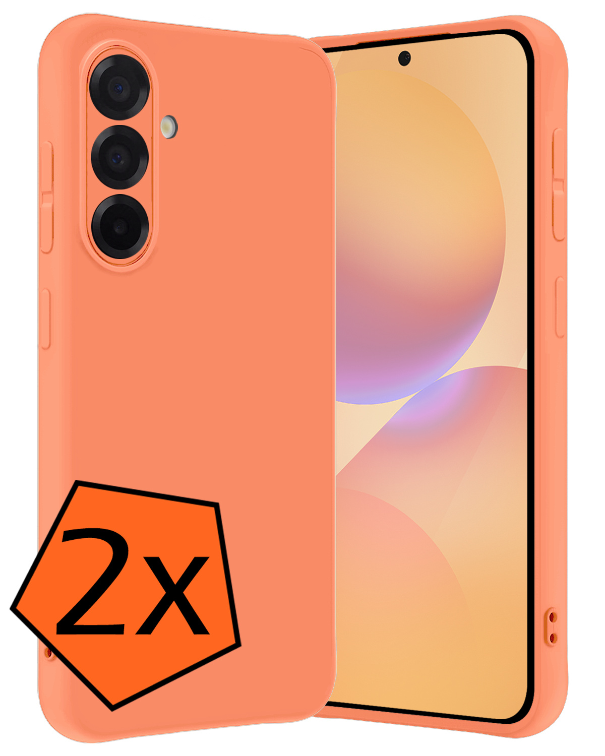 Nomfy Nomfy Samsung Galaxy A36 Hoesje Siliconen - Perzik - 2 PACK