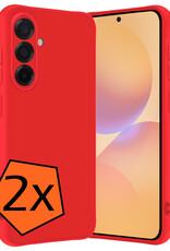 Nomfy Nomfy Samsung Galaxy A36 Hoesje Siliconen - Rood - 2 PACK