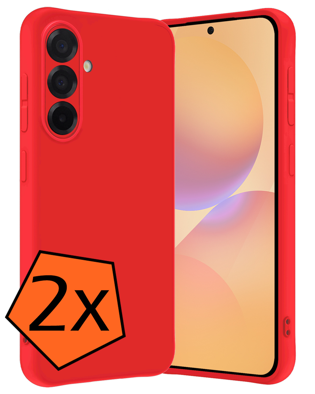 Nomfy Nomfy Samsung Galaxy A36 Hoesje Siliconen - Rood - 2 PACK