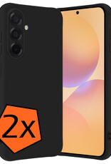 Nomfy Nomfy Samsung Galaxy A36 Hoesje Siliconen - Zwart - 2 PACK