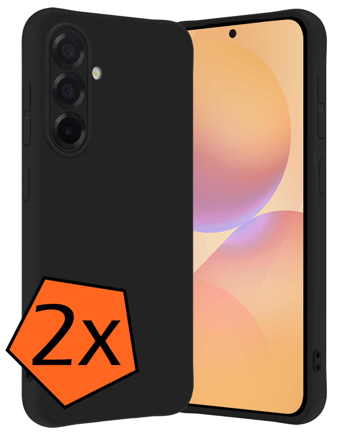 Nomfy Nomfy Samsung Galaxy A36 Hoesje Siliconen - Zwart - 2 PACK