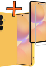 Nomfy Nomfy Samsung Galaxy A36 Hoesje Siliconen Met Screenprotector - Geel