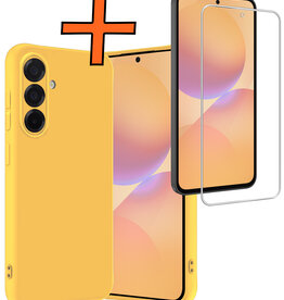 Nomfy Nomfy Samsung Galaxy A36 Hoesje Siliconen Met Screenprotector - Geel
