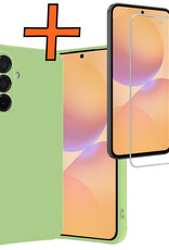 Nomfy Nomfy Samsung Galaxy A36 Hoesje Siliconen Met Screenprotector - Groen