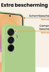Nomfy Nomfy Samsung Galaxy A36 Hoesje Siliconen Met Screenprotector - Groen