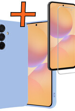Nomfy Nomfy Samsung Galaxy A36 Hoesje Siliconen Met Screenprotector - Lichtblauw