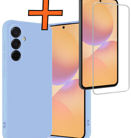 Nomfy Nomfy Samsung Galaxy A36 Hoesje Siliconen Met Screenprotector - Lichtblauw