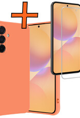 Nomfy Nomfy Samsung Galaxy A36 Hoesje Siliconen Met Screenprotector - Perzik