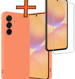 Nomfy Nomfy Samsung Galaxy A36 Hoesje Siliconen Met Screenprotector - Perzik