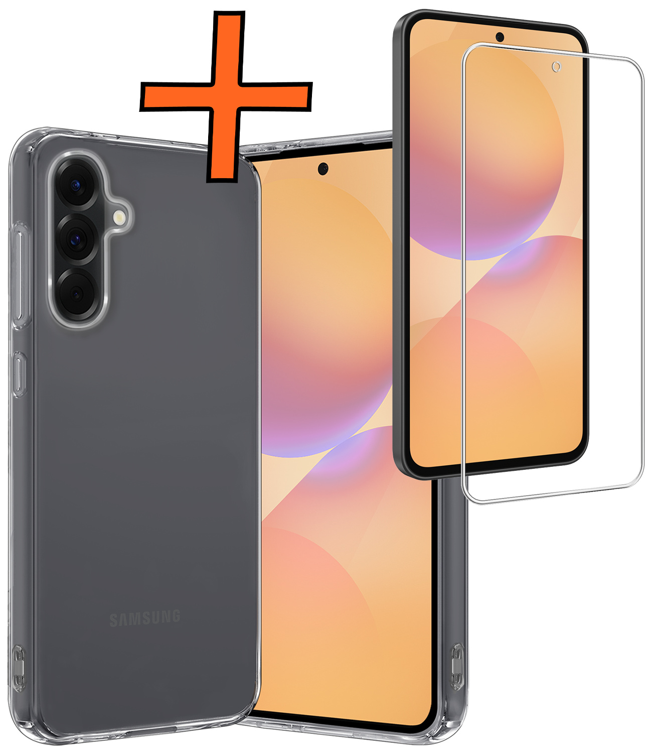 Nomfy Nomfy Samsung Galaxy A36 Hoesje Siliconen Met Screenprotector - Transparant